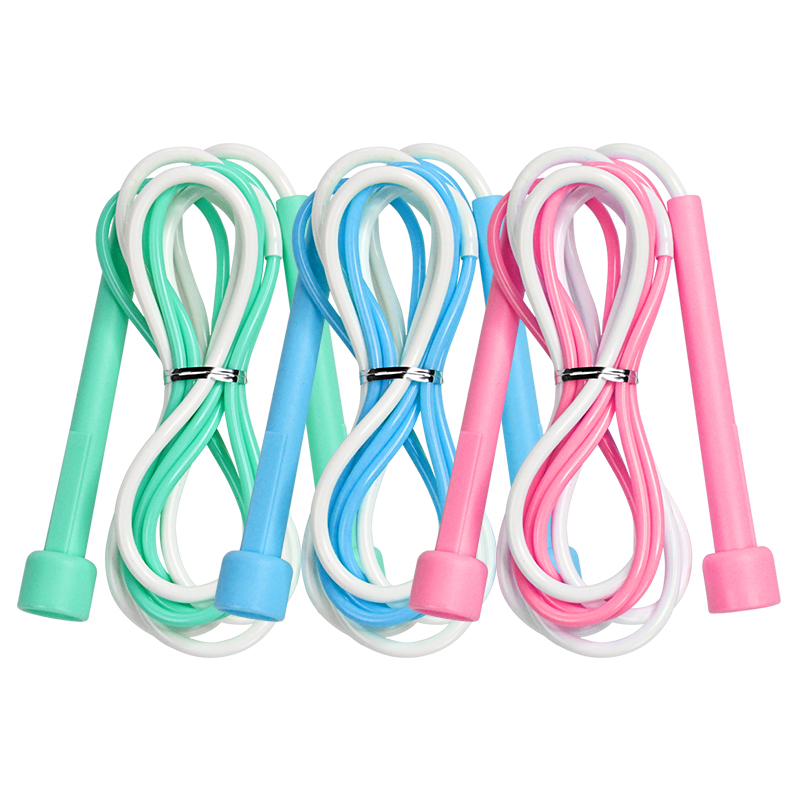 Leikesi LX-712 Student Jumping Rope Tangle-Free Pink/Green/Blue Two-Stage Length Adjustable Skipping Rope for Kids