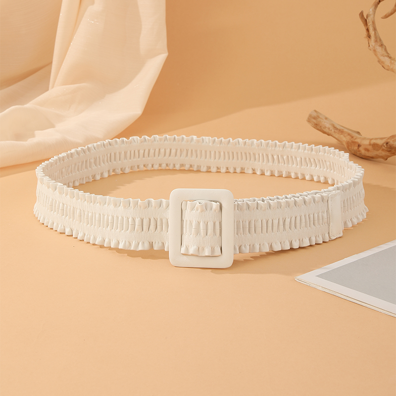 Foreign Trade Elastic Woven Belt Bag Buckle Elastic Waist Seal Elastic Elastic Belt Women With Dress Coat Waist Elastic Fashion Skirt Belt Decoration undefined