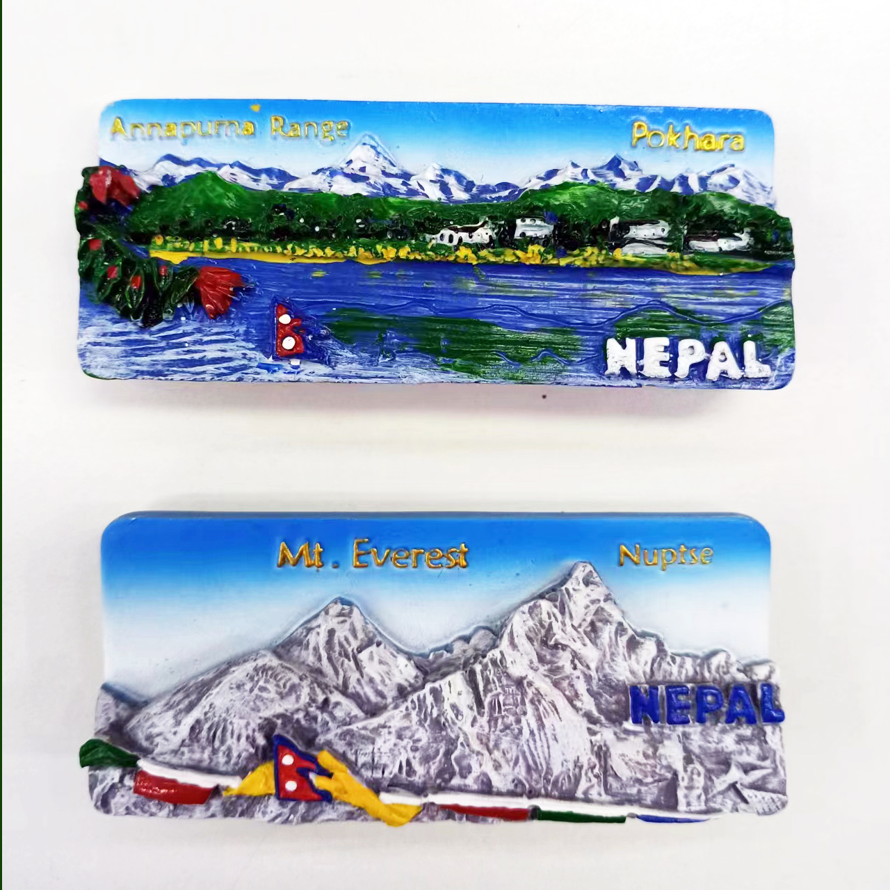 Our manufacturer specializes in customizing resin refrigerator stickers, Tibetan-style three-dimensional magnetic stickers and tourist souvenirs for export to Asia and Nepal Item Picture