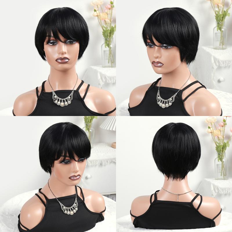 外贸欧美女小精灵短款假发发丝头套360 lace wigs vendor