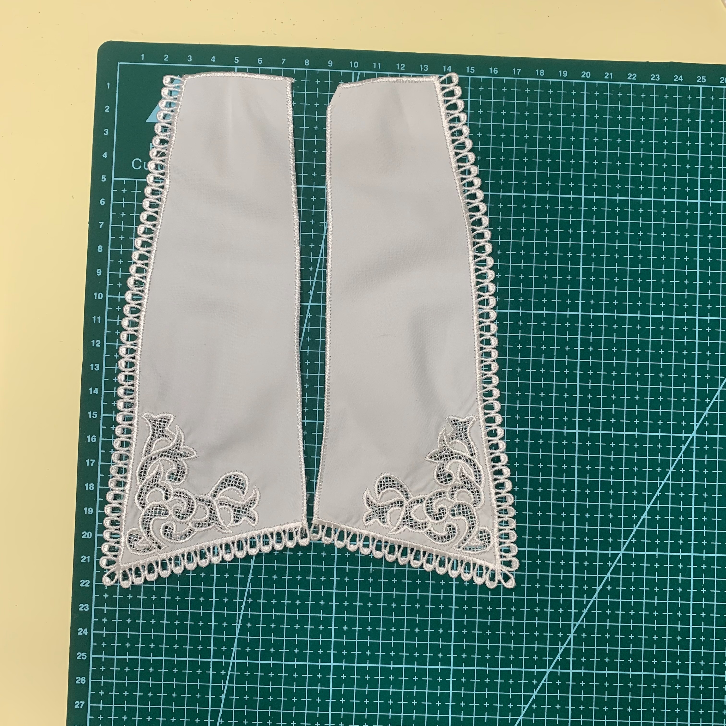 白色对领女装童装衬衫连衣裙服装辅料详情5