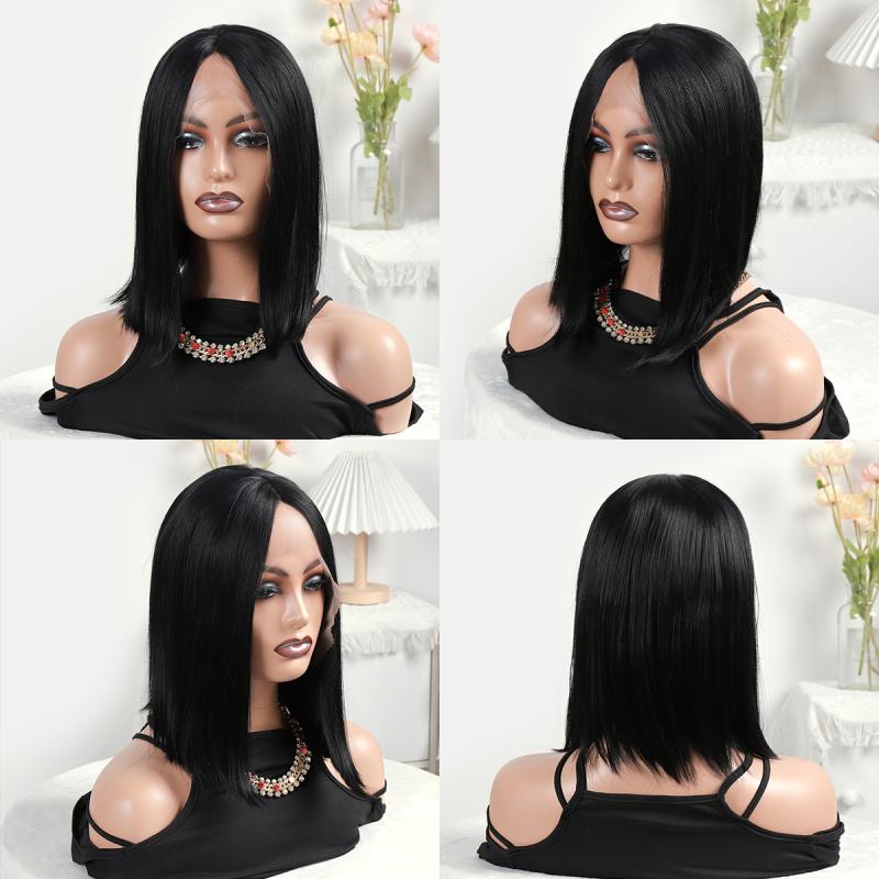 Foreign trade European and American women's Bob hairstyle, street wig, hair wig, 360 lace wigs, vendor Foreign trade European and American women's Bob hairstyle, street wig, hair wig, 360 lace wigs, vendor