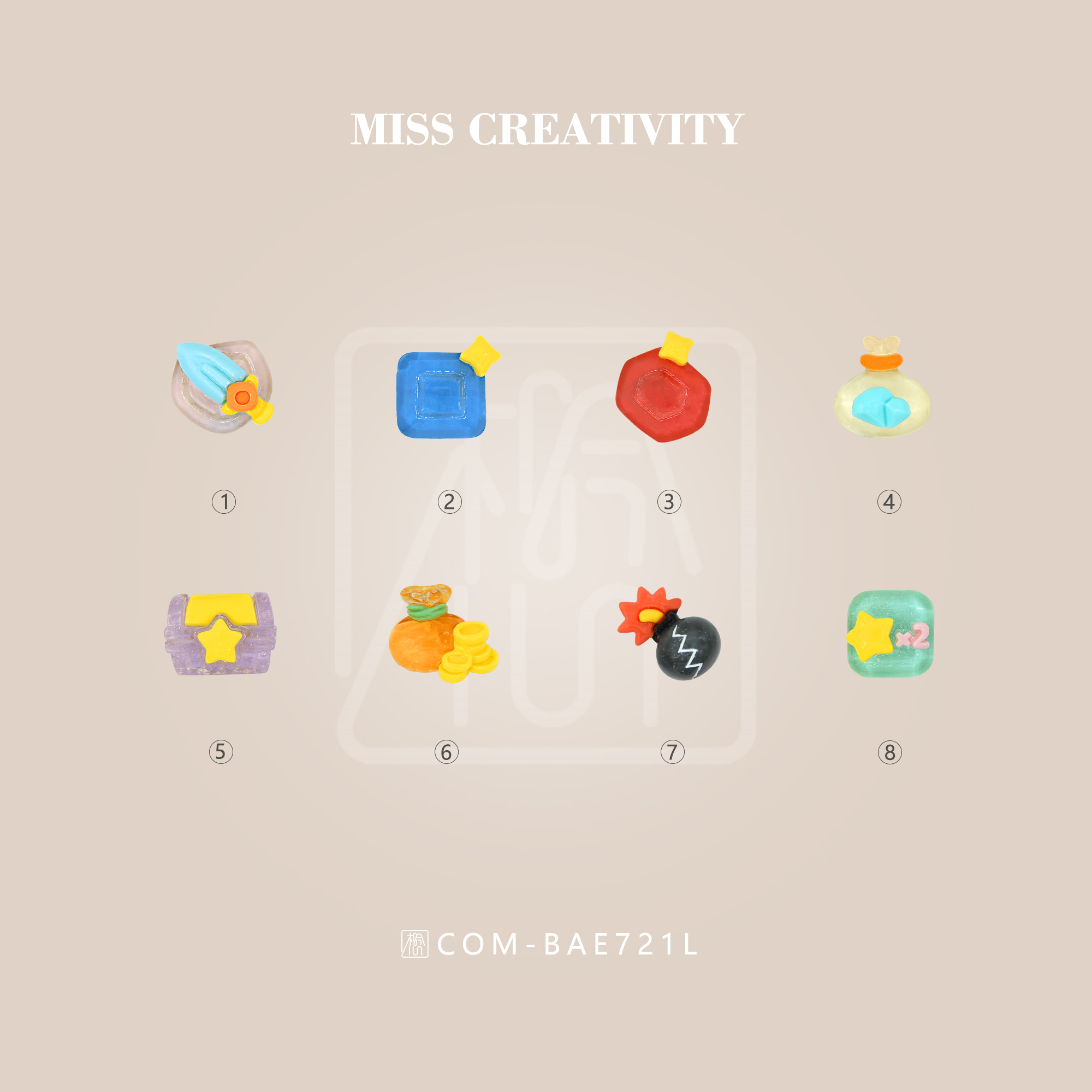 Miss Resin Accessories Handmade ornaments Children's hair ornaments Exquisite collection bae721