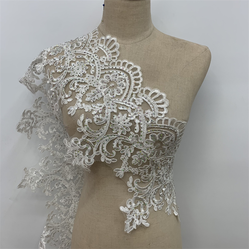 Hollowed-out embroidered lace barcode clothing, wedding dress and evening gown clothing accessories pic 4