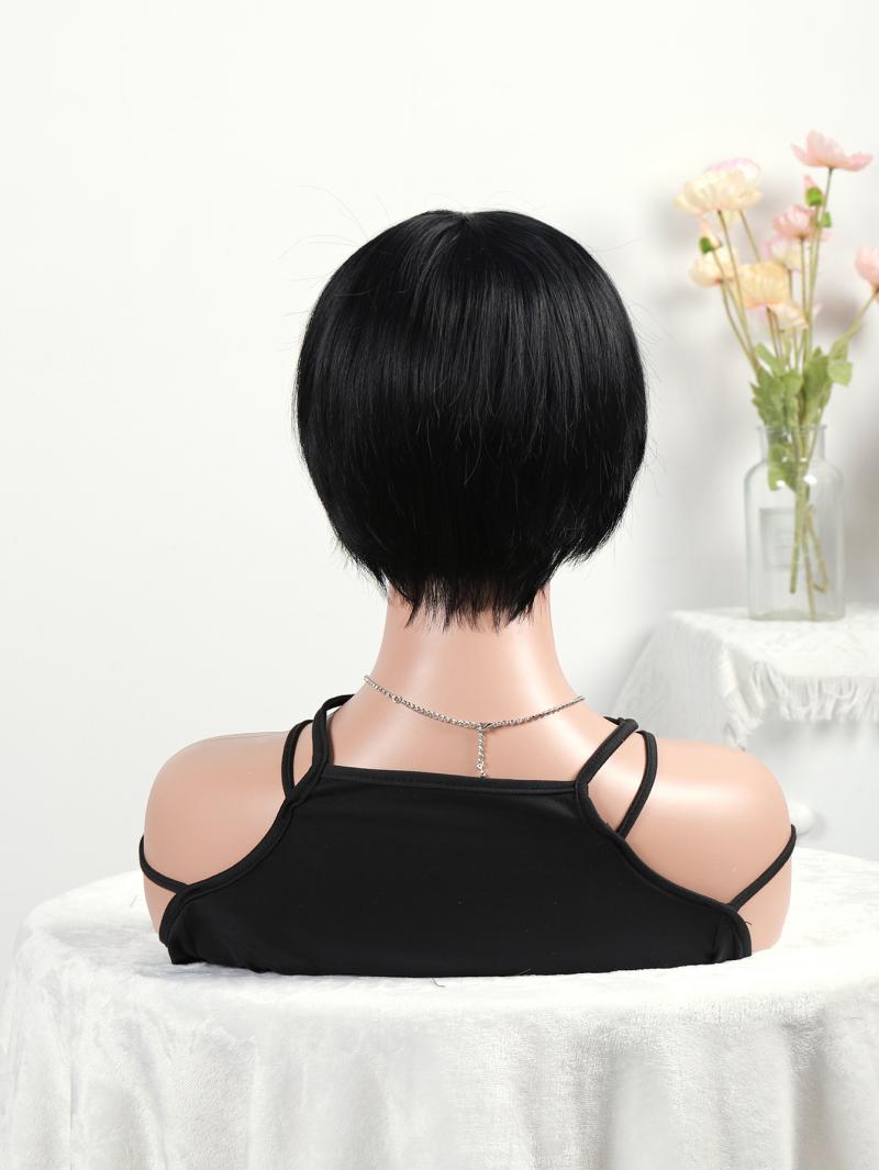 Foreign trade European and American female fairy short wig hair cover 360 lace wigs vendor details Picture