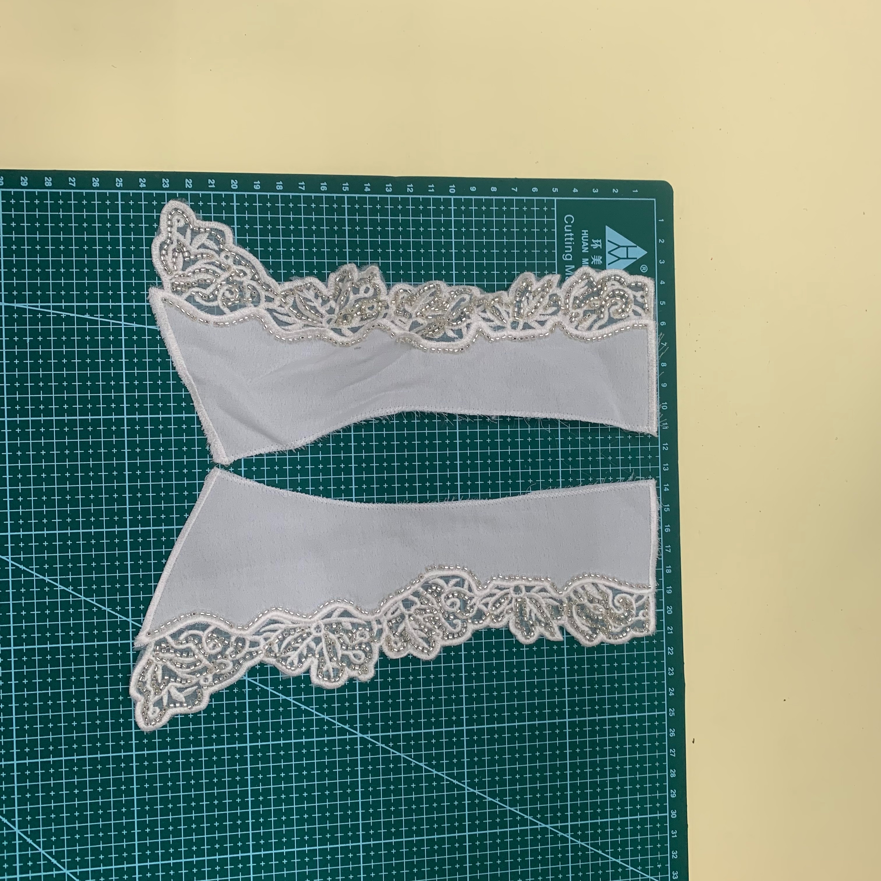 串珠白色蕾丝花边衣领刺绣装饰服装搭配辅料详情4