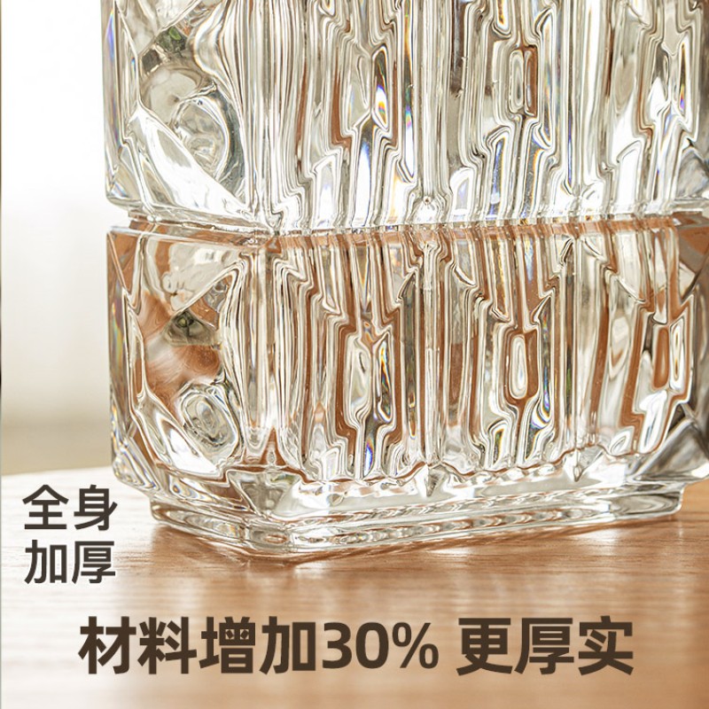 Rousseau vase ornaments, living room flower arrangements, transparent glass, ins style, internet-famous, light luxury and high-end feel, water-grown rose flowers Item Picture