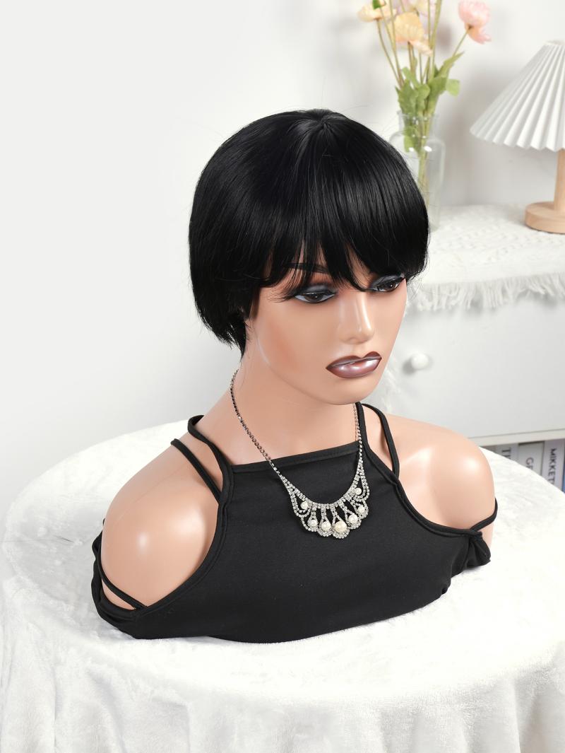 Foreign trade European and American female fairy short wig hair cover 360 lace wigs vendor Specification image