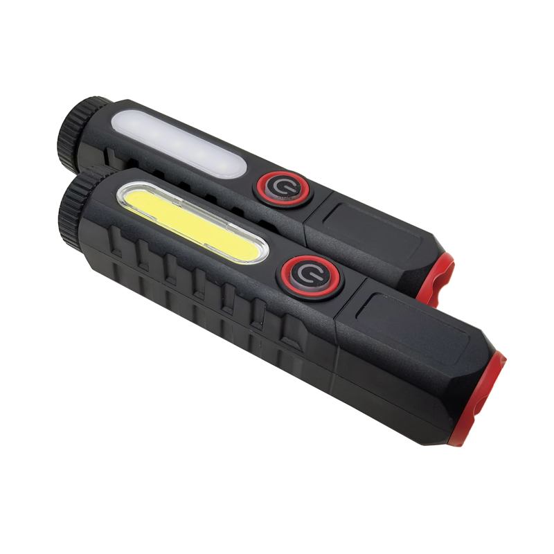 HS82205 plastic flashlight, side-lit COB flashlight, USB charging household flashlight, magnetic work light, illumination flashlight, portable high-intensity flashlight details Picture