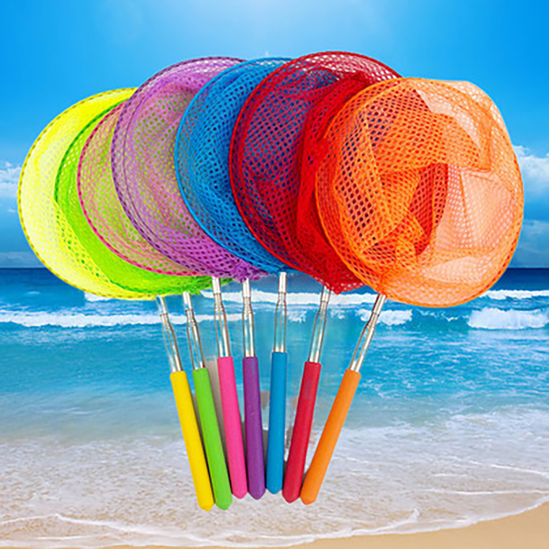 Stainless steel retractable fishing net fishing net for children full bug net beach toy bucket swimming toy full figure