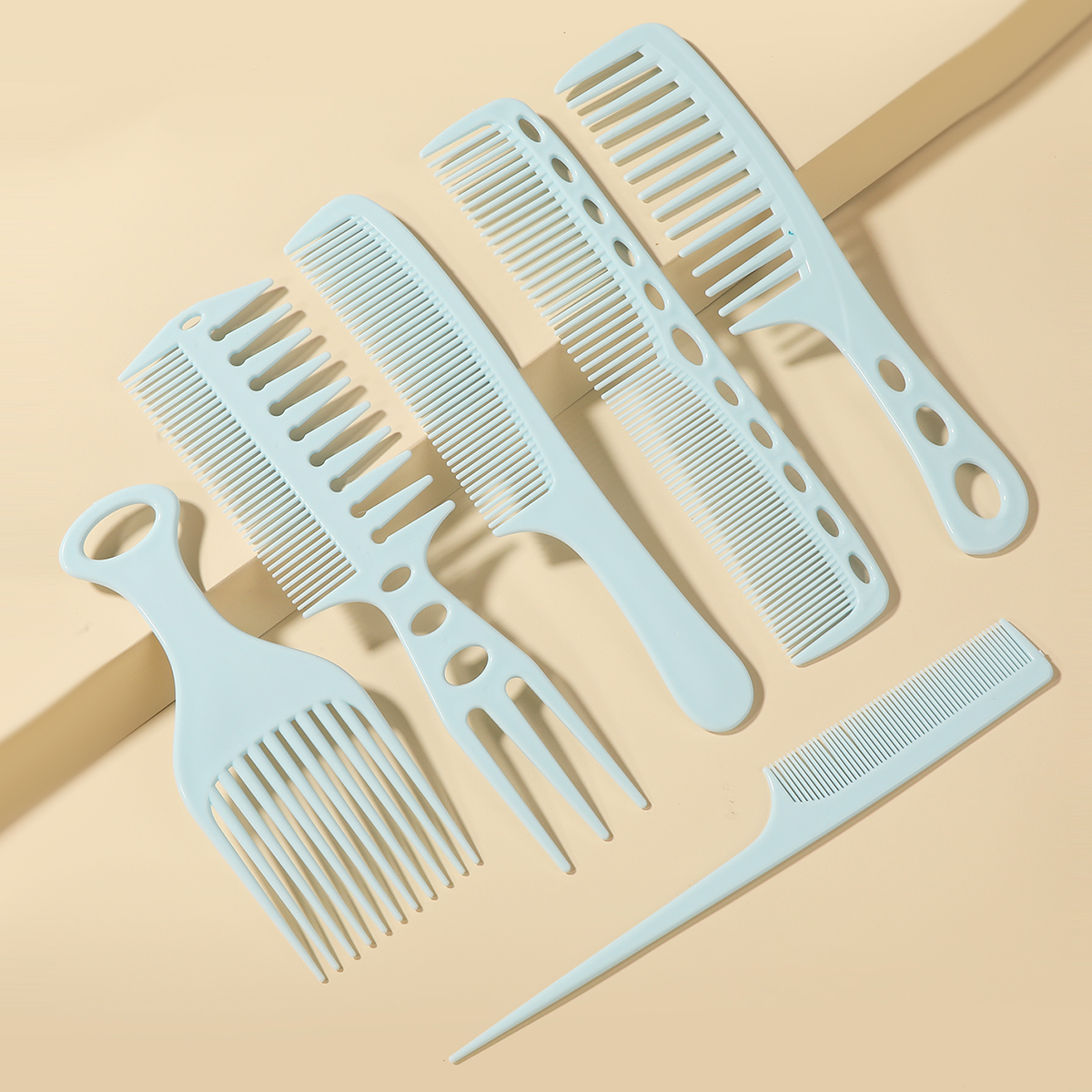 梳子顺发梳子理发分区梳子双面插梳子塑料梳油头造型梳套装详情8