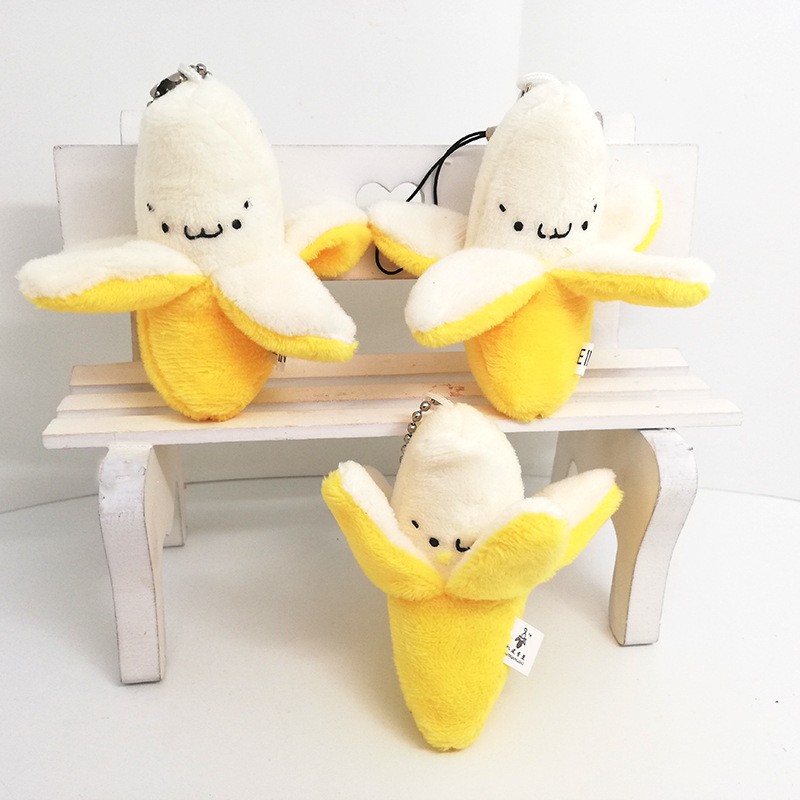 Plush toy pendants, banana dolls, couple boys and girls schoolbag hanging accessories, wedding scattering flower bouquets and gifts Item Picture