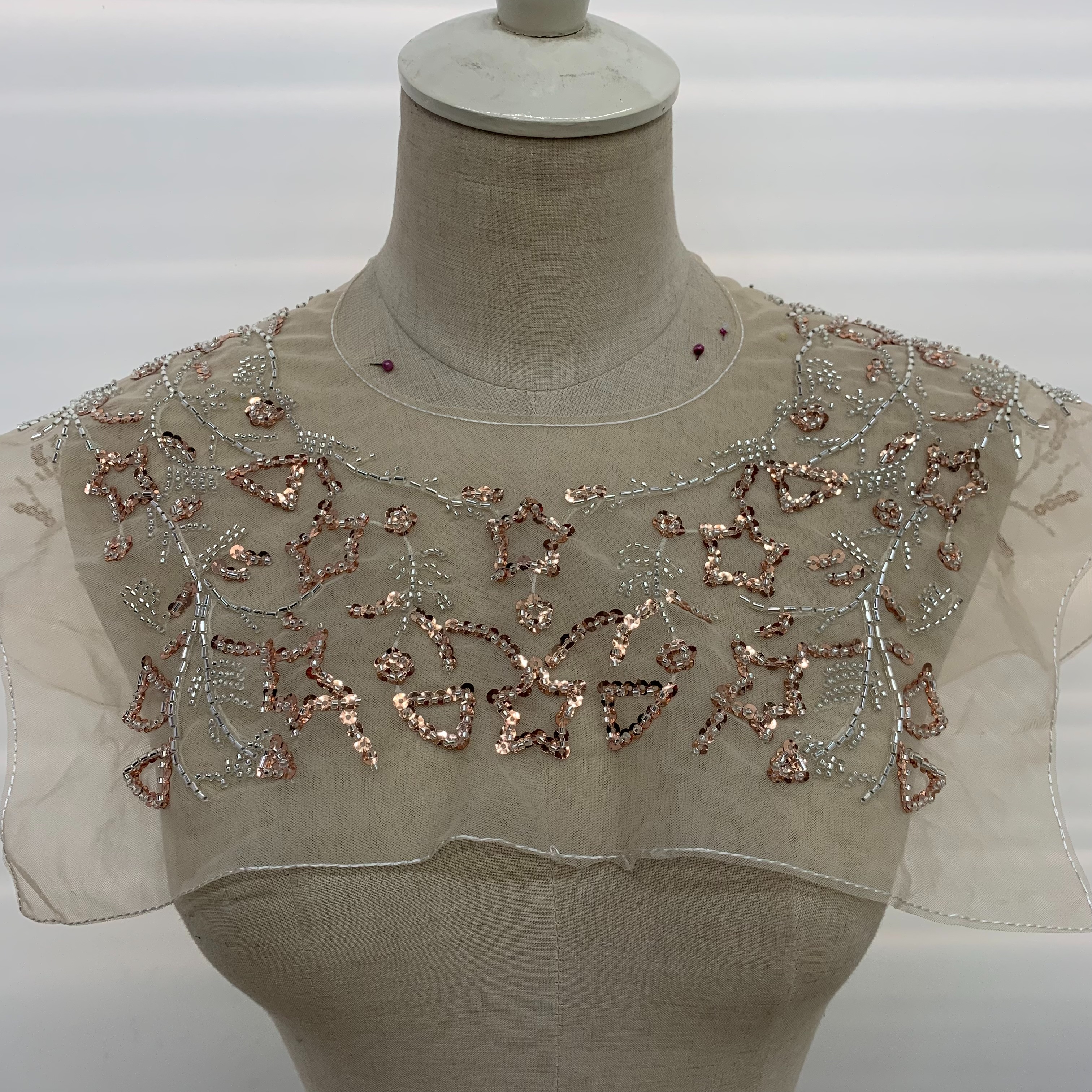 Sequined beaded chiffon false collar clothing accessories