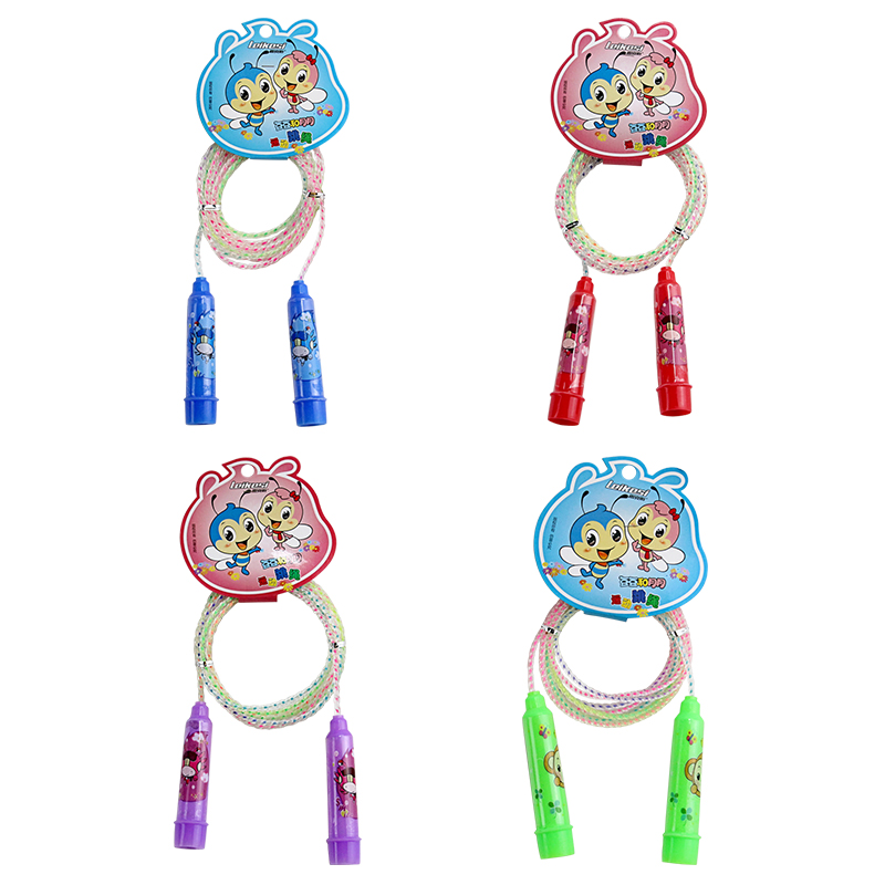 Leikesi LX-724A Cartoon Skipping Rope 2M Rubber Childern Jumping Rope Cartoon Plastic Handles Mulitcolors Rope