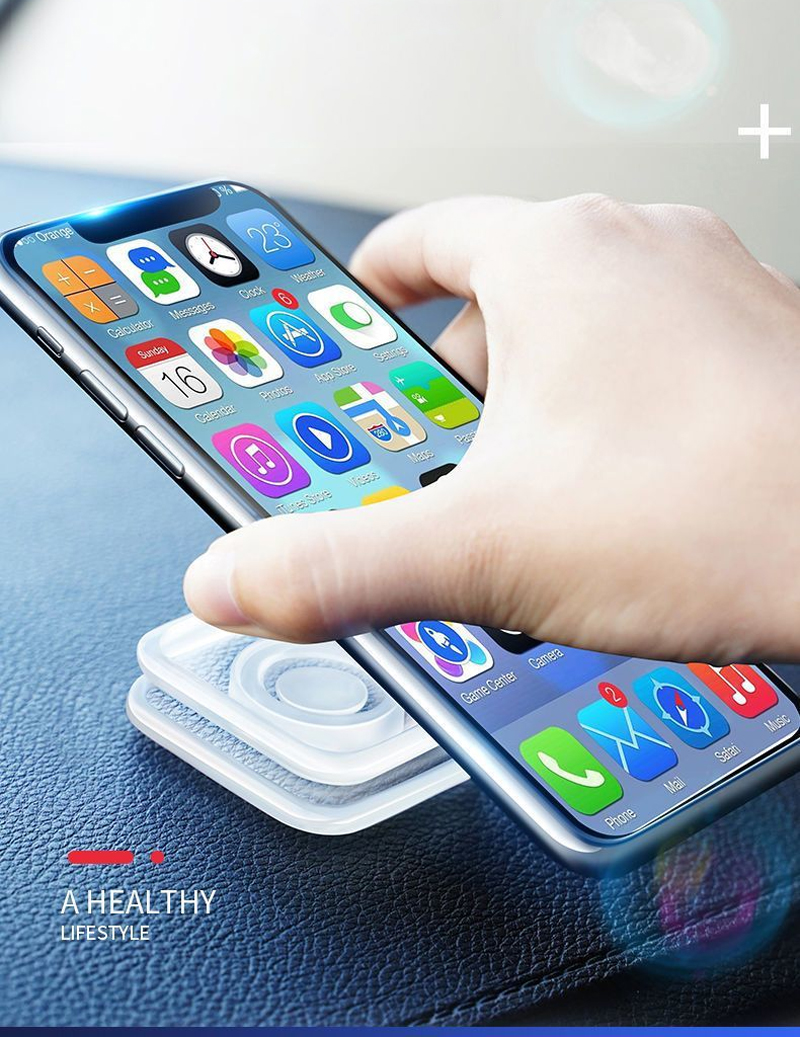 SL-143集线盘ZA770纳米粘胶贴手机架集线盘纳米随手贴收纳贴无痕魔力贴车载手机支架详情5