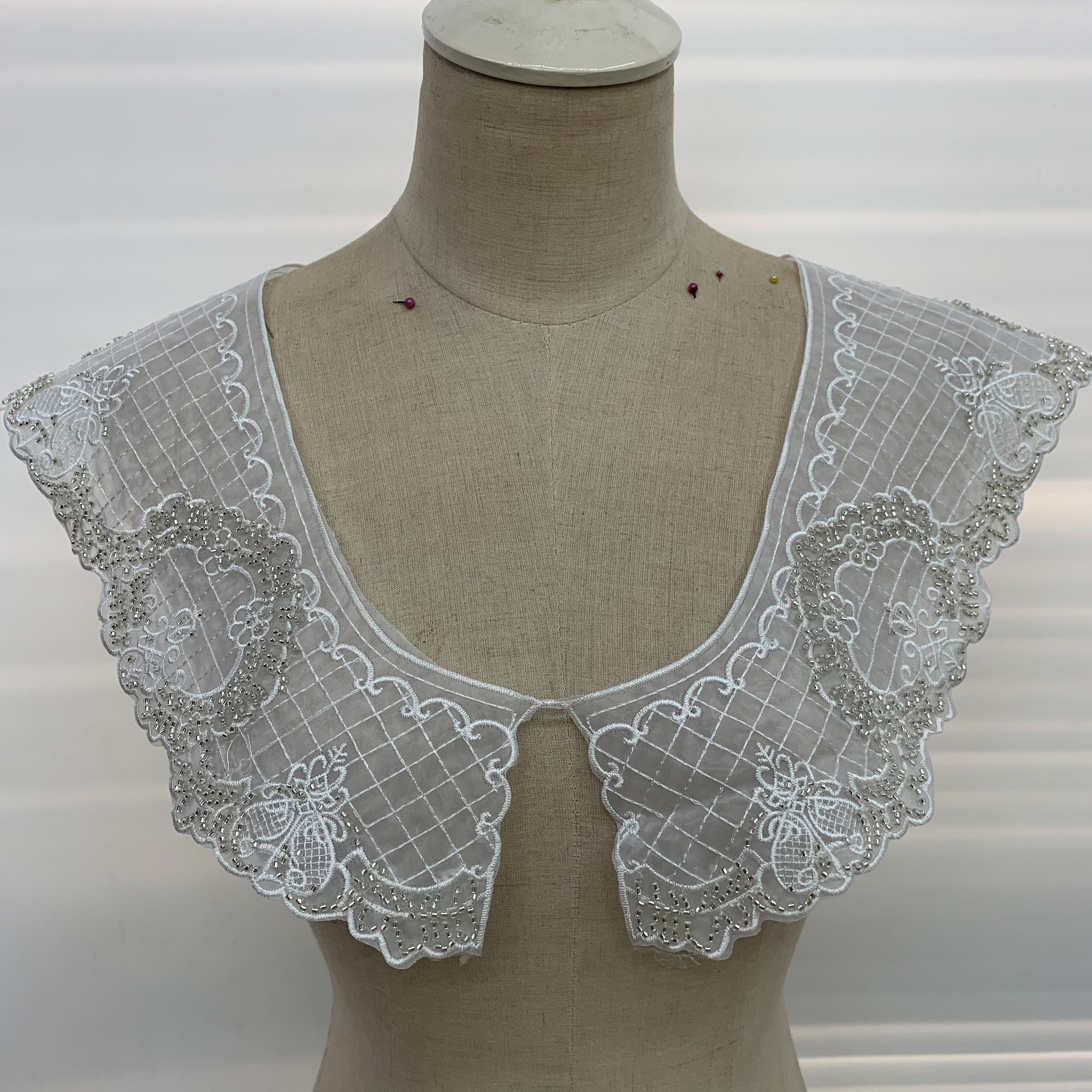 Retro embroidered women's shirt false collar clothing decoration accessories