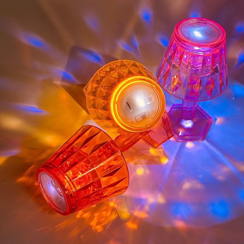 创意装饰 彩光小台灯 酒吧 床头浪漫氛围灯 LED彩色亚克力小夜灯详情12