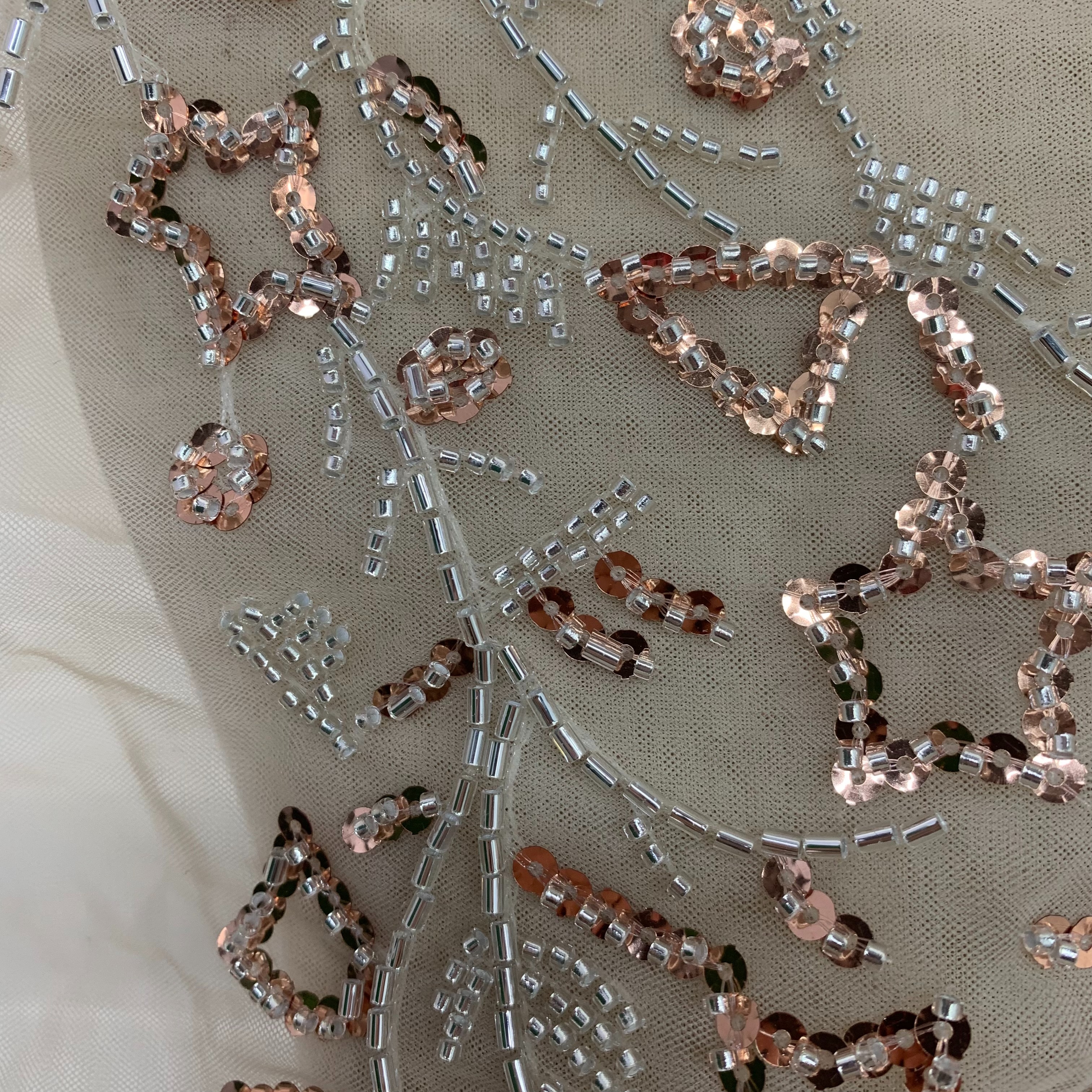 Sequined beaded chiffon false collar clothing accessories Specification image