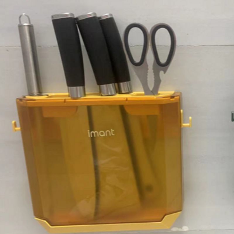 PET Transparent knife storage rack Kitchen wall mounted knife holder cabinet ultra-thin kitchen knife holder Hidden Knife holder Knife insert holder 0779-1