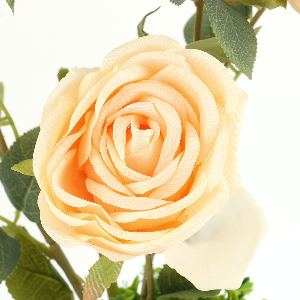 Cuenco de oro emulación de flores rosas emulación de flores pequeñas adornos de flores decoración del hogar emulación de flores pequeñas details Picture