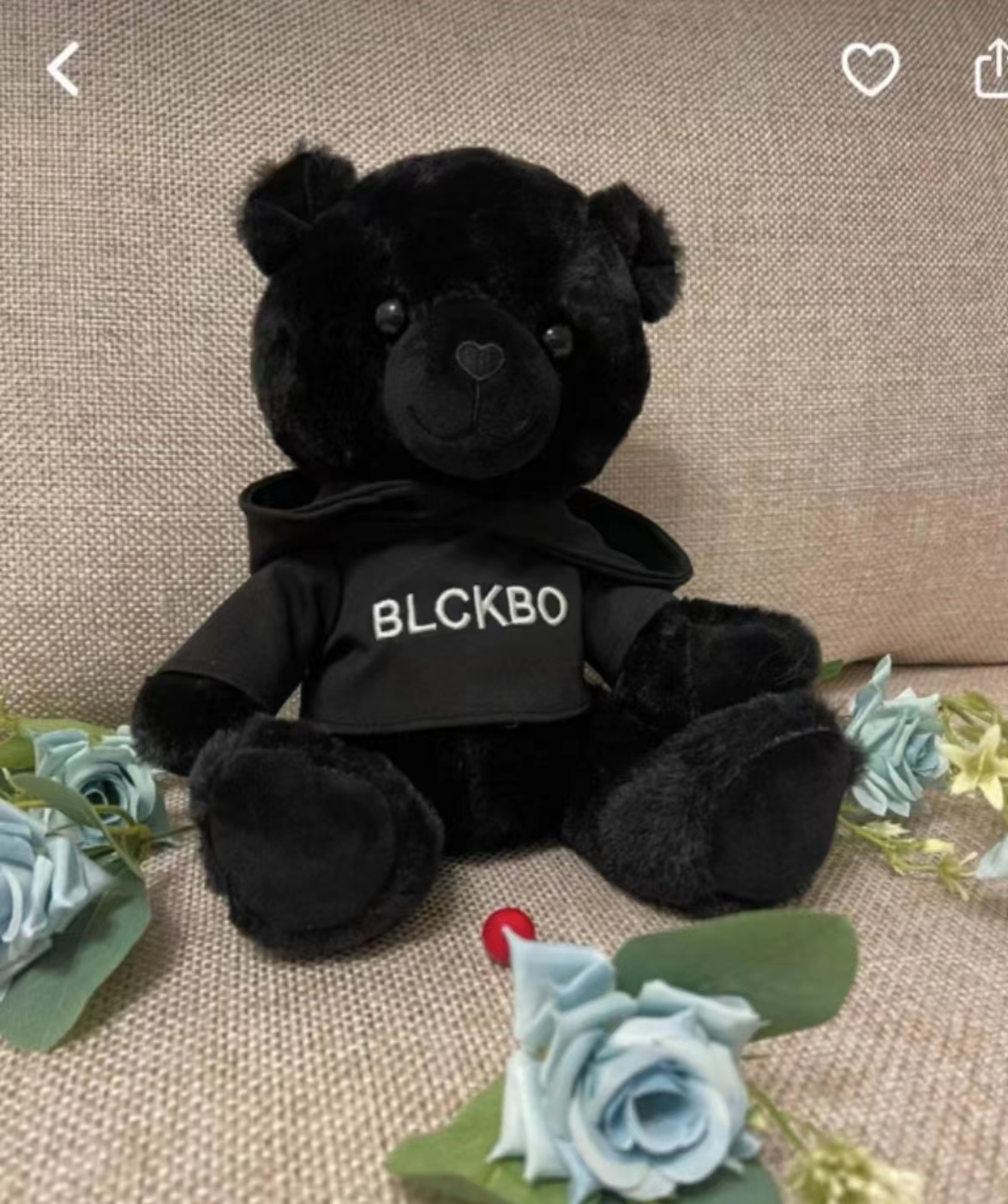 New black bear doll, hooded sweatshirt, plush toy bear Application Scenario
