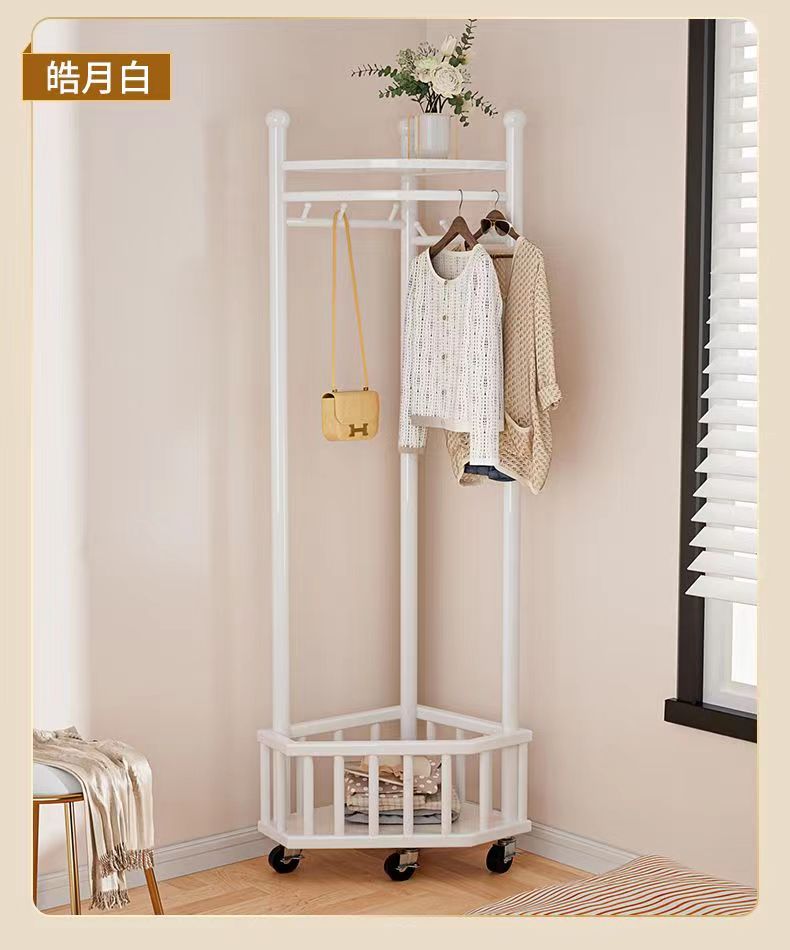 Coat rack, floor-standing, corner hangers in the bedroom, household hangers, simple indoor clothes drying rack in the living room, balcony pic 6