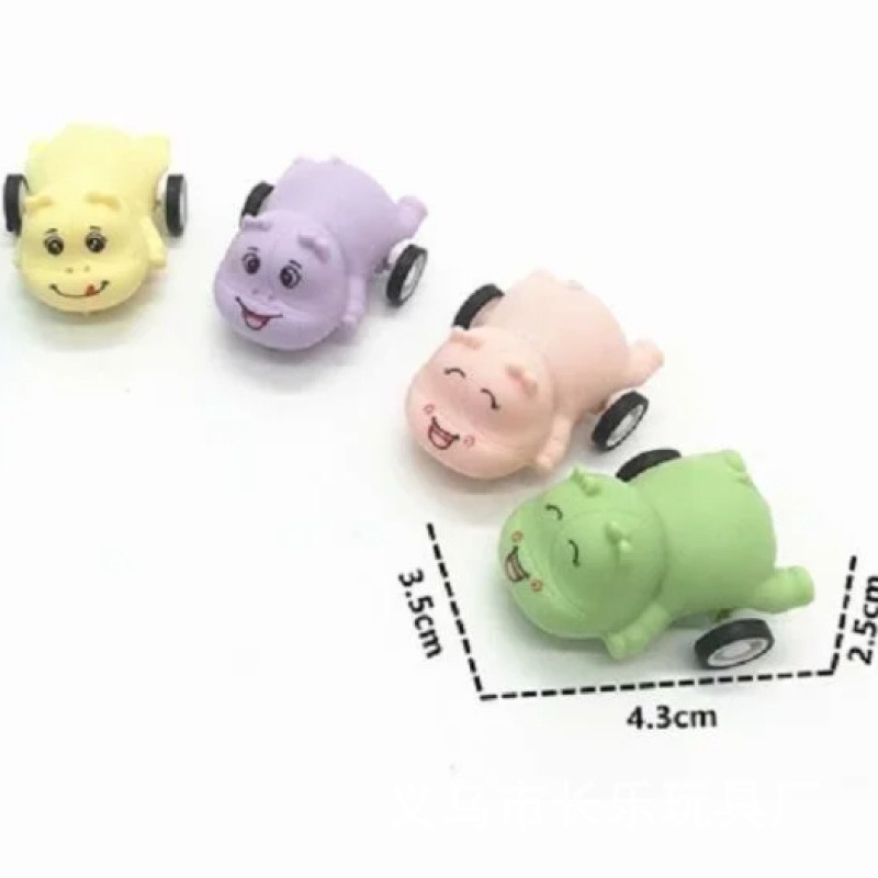 Children's mini cute animal calf expression, rebound car gift, fun giveaway, toy manufacturer wholesale Specification image