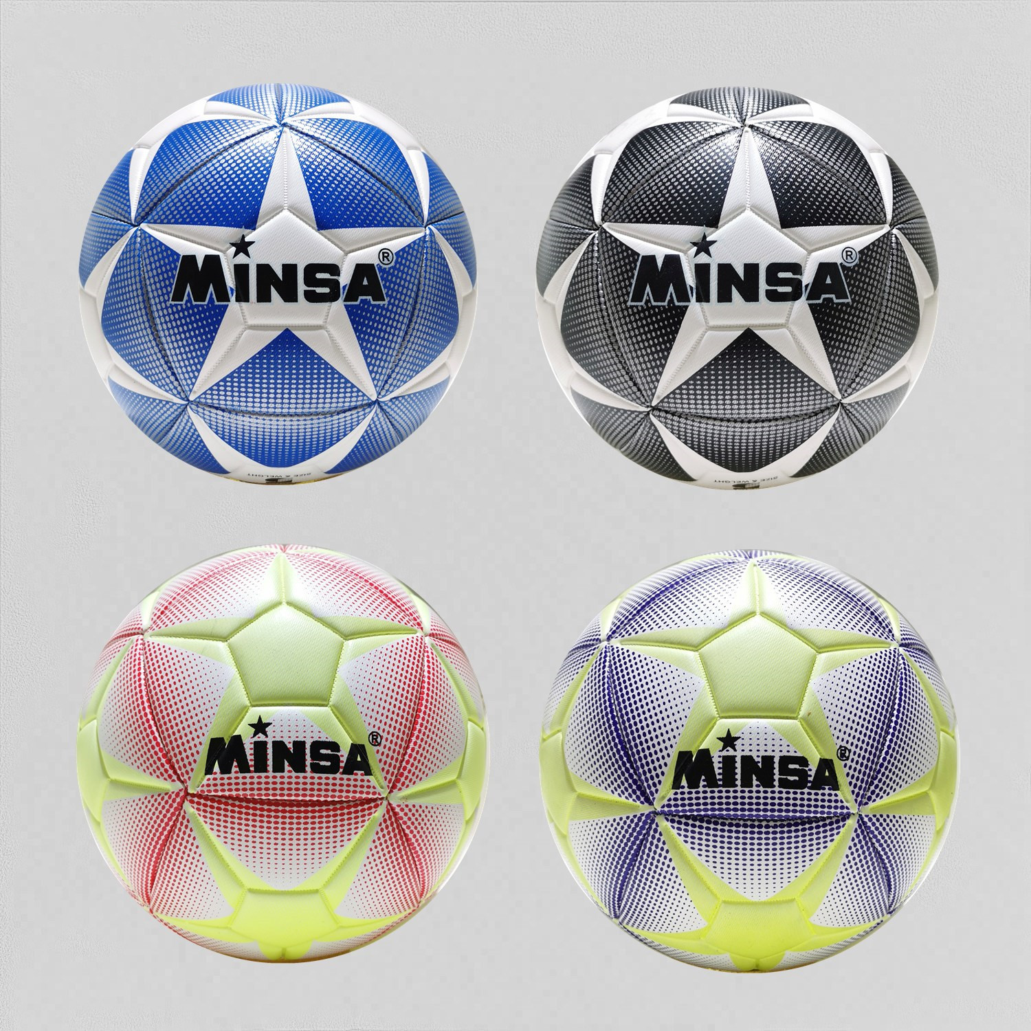 Yiwu Football Factory Direct Sales Minsa Standard 3/4/5 Hot Football Tpe Material Machine Stitched Football High Elasticity Wear-Resistant Foot Feeling Good Adult Students Daily Training Special Football Custom Logo