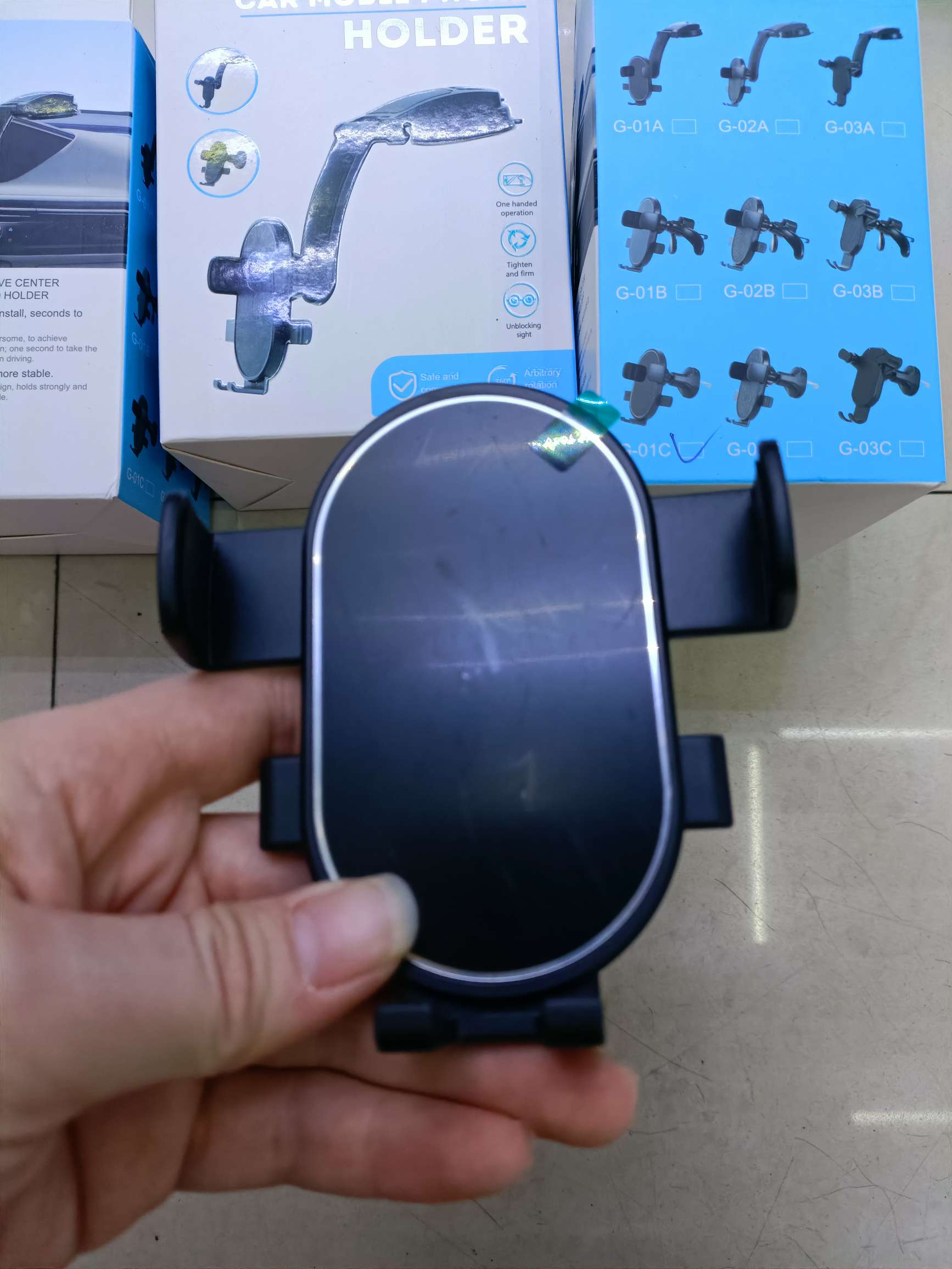 C-01系列车载手机支架 C-01A吸盘支架/C-01B三脚出风口支架/C-01C挂钩出风口支架详情图20