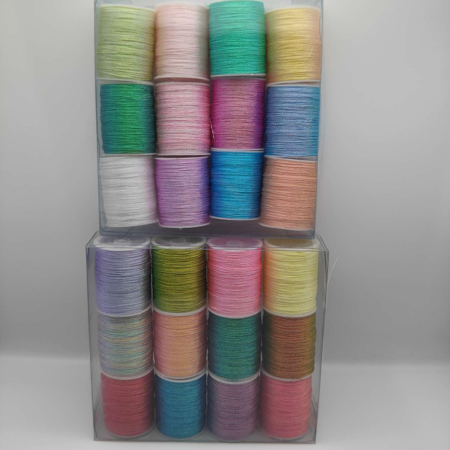 Gold and silver thread iridescent 6-strand braided jewelry thread detail image 8