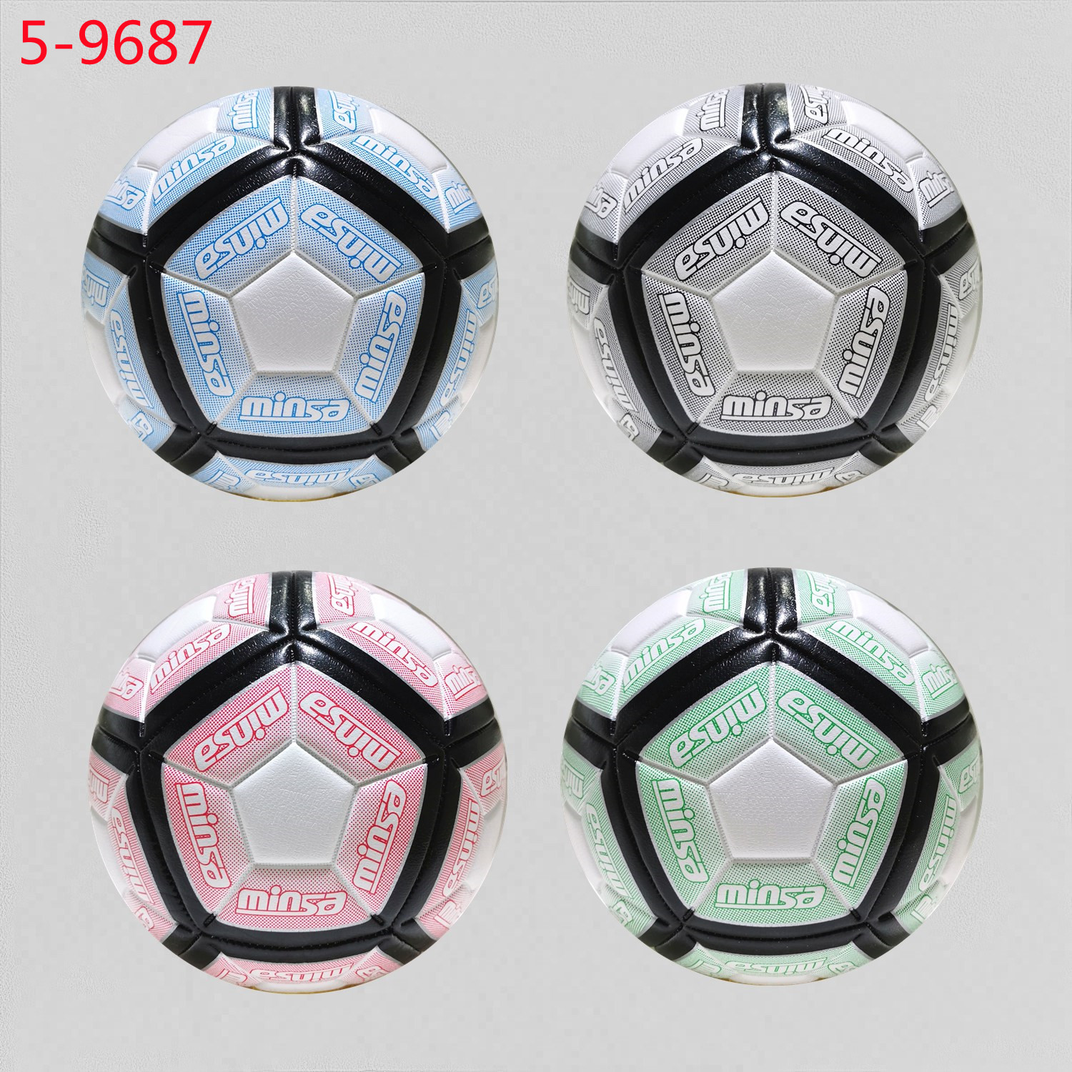 Yiwu Football Factory Direct Sales Minsa Standard No. 5 Tpe Machine Stitched Football Adult Students Training Sports Goods School Game Ball Feet Feel Comfortable Wear Resistant Pressure Can Be Customized Logo