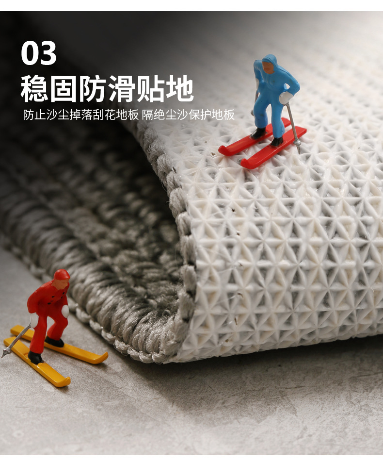 千思跨境家居入户进门地垫家用门口玄关除尘耐磨门垫简约吸水防滑地毯655655400477详情6