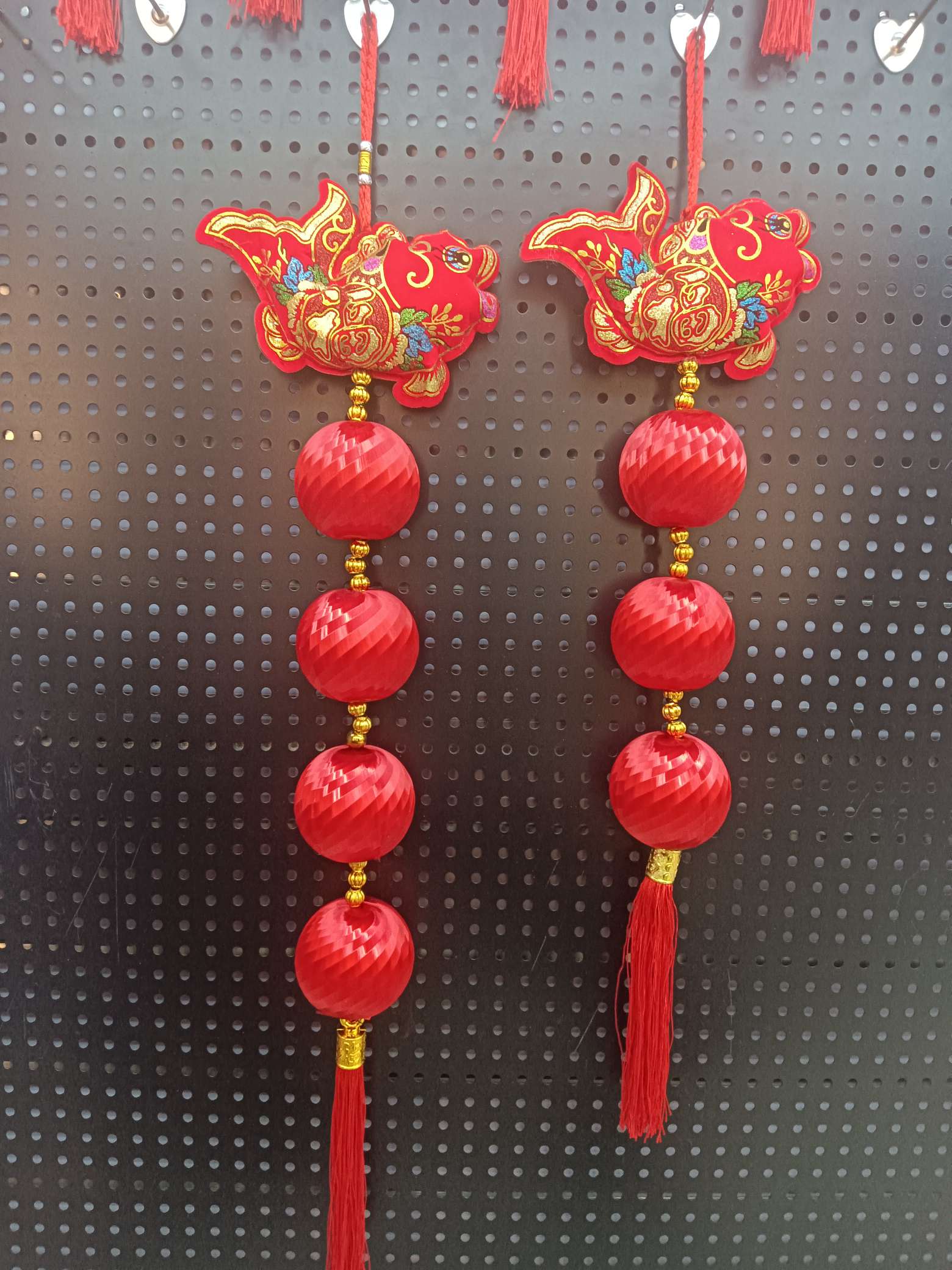 Pure Red Lantern String Printed Lantern String undefined