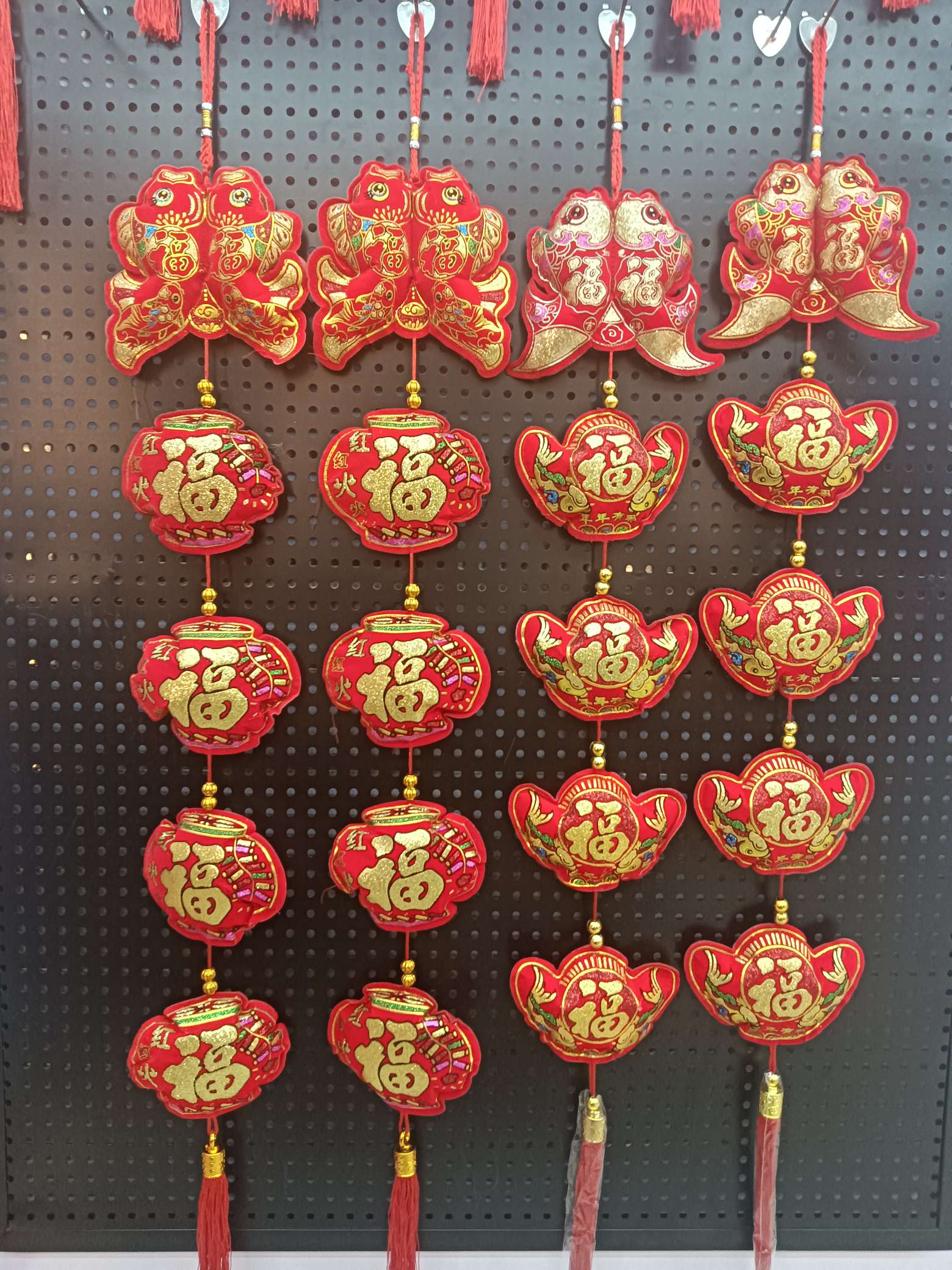 Pure Red Lantern String Printed Lantern String undefined