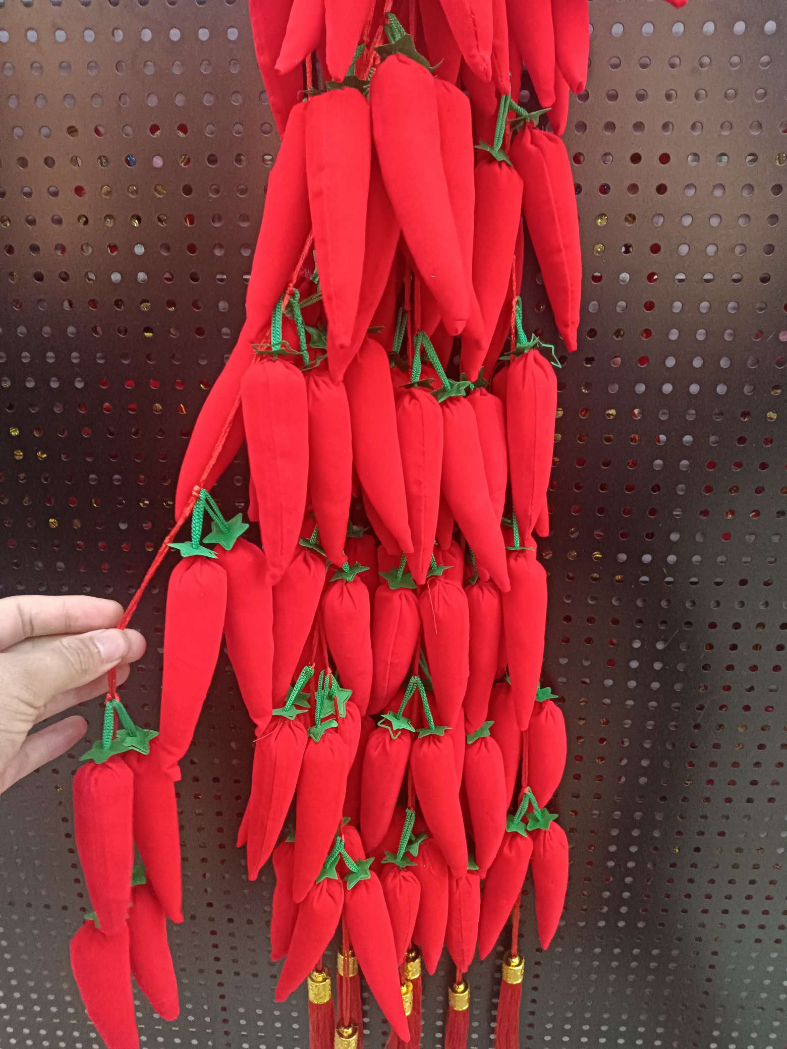 Pure Red Lantern String Printed Lantern String undefined
