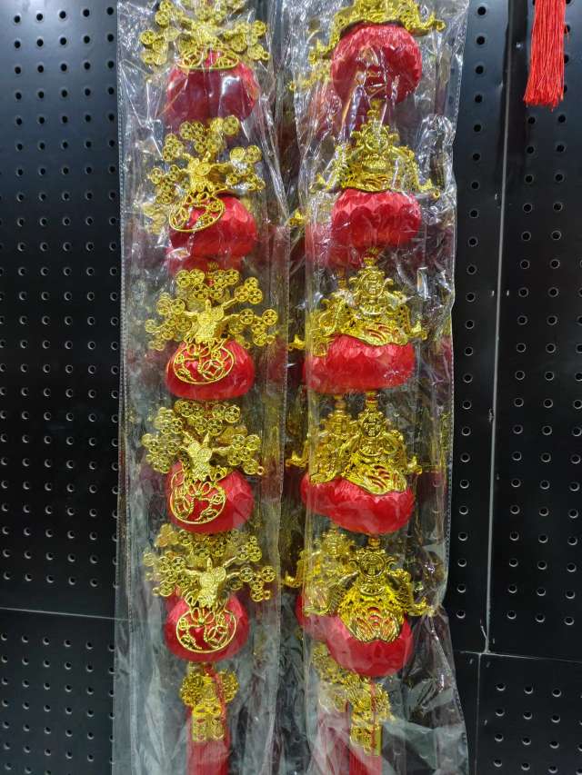 Pure Red Lantern String Printed Lantern String undefined