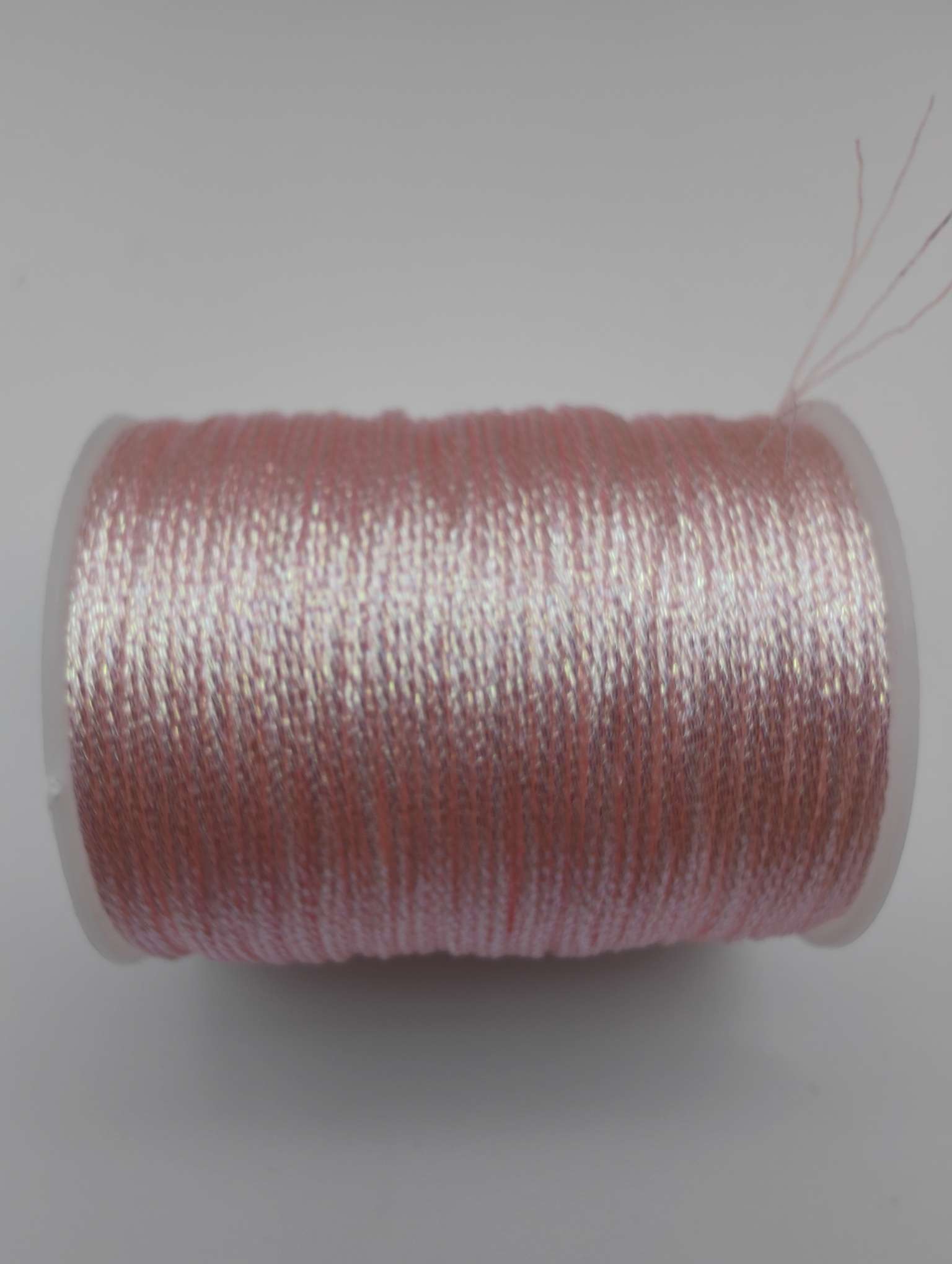 Gold and silver thread iridescent 6-strand braided jewelry thread detail image 5