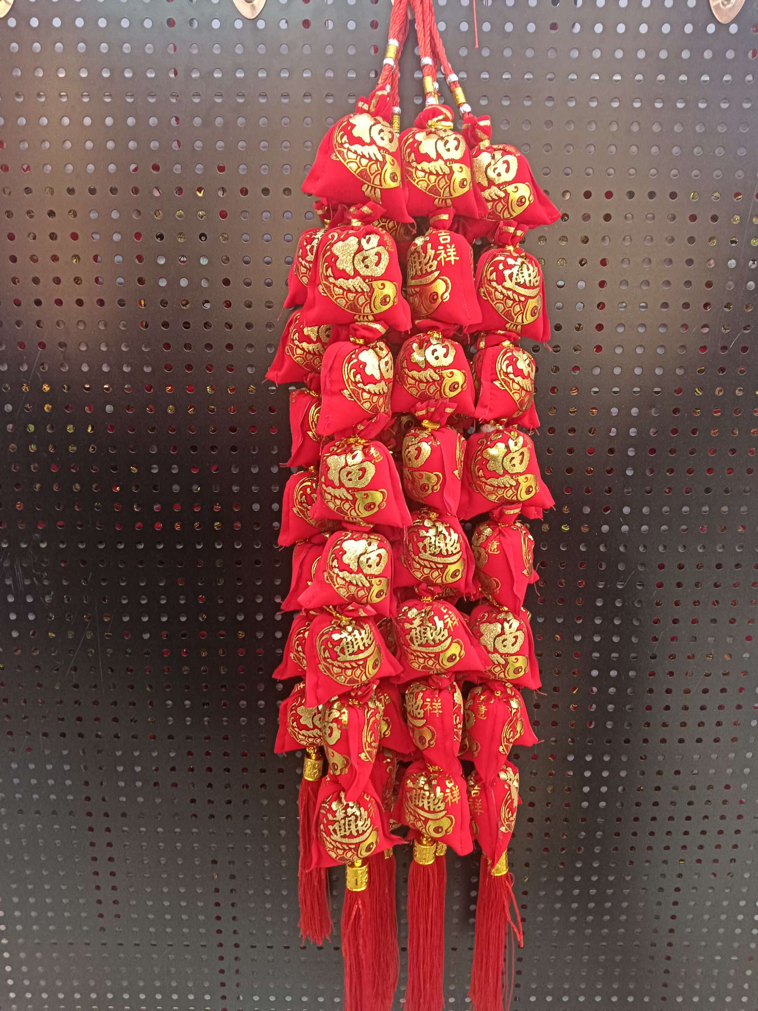 Pure Red Lantern String Printed Lantern String undefined