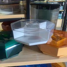 单层分格果盘透色水果盘密封防潮干果零食盘客厅瓜子糖果盒塑料0779-1