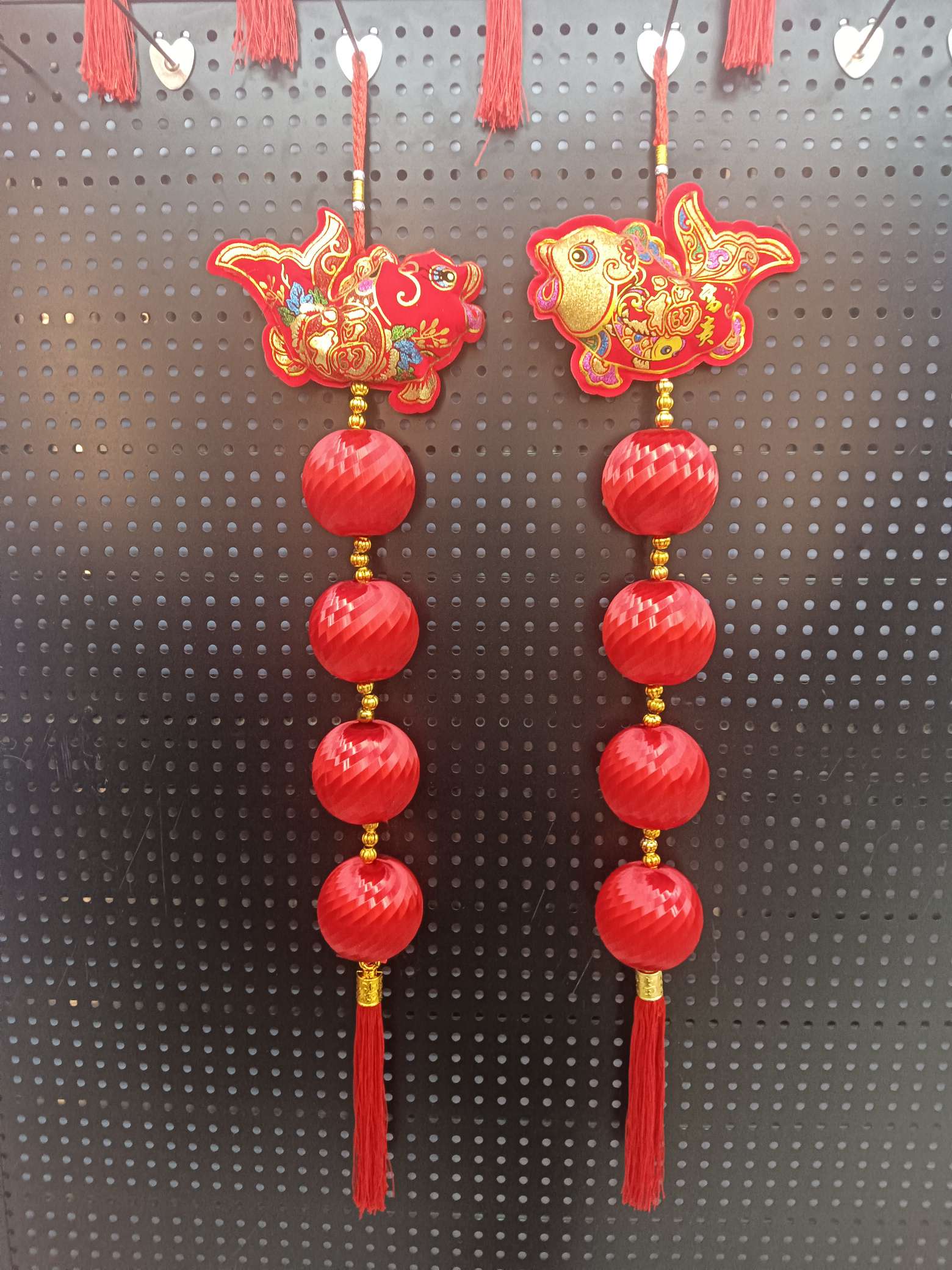 Pure Red Lantern String Printed Lantern String undefined