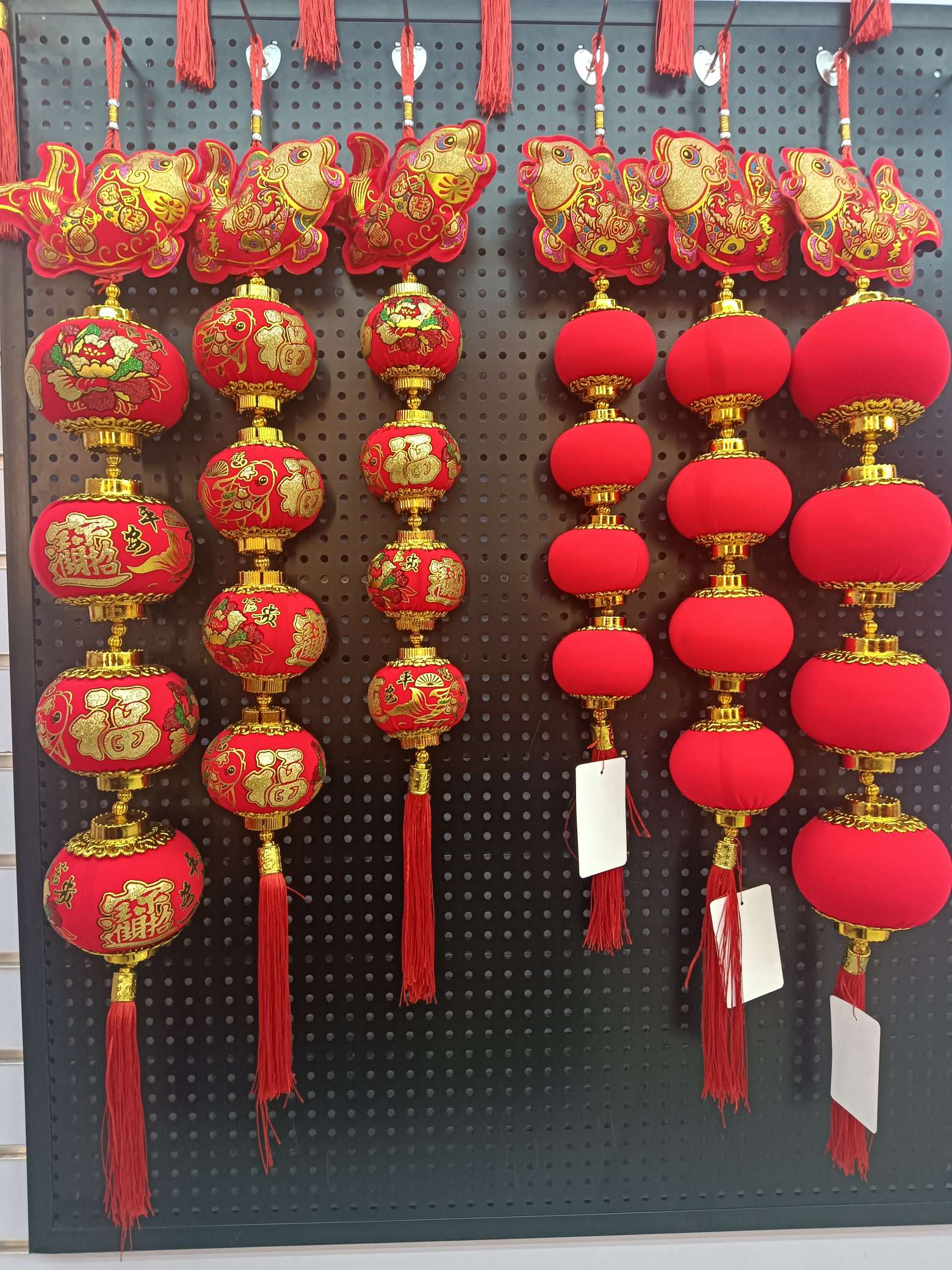 Pure Red Lantern String Printed Lantern String Application Scenario