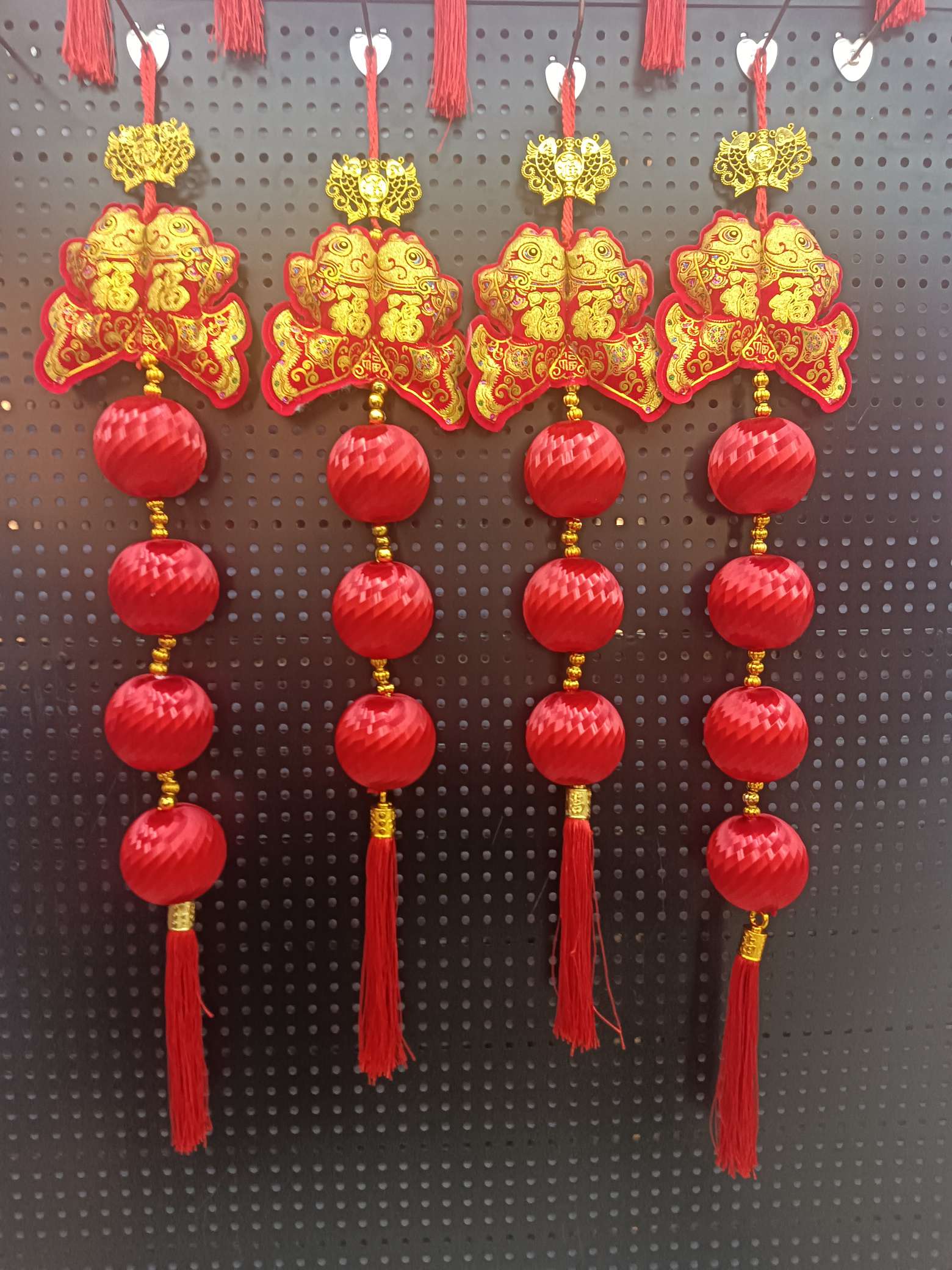 Pure Red Lantern String Printed Lantern String undefined