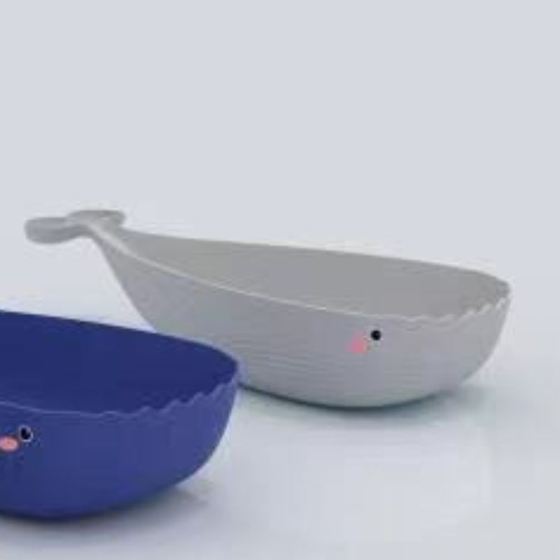 Cute Cartoon Whale Fruit Plate Nordic Wind Fruit Plate Valley Fiber Creative Home Multi-Functional Simple Home Salad Fruit Plate 0779-1 Specification drawing