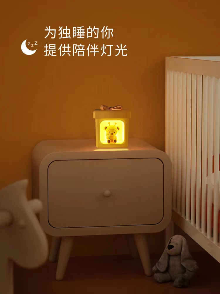 新品小礼盒LED小夜灯床头灯卧室灯充电款儿童房柔光伴睡灯详情6