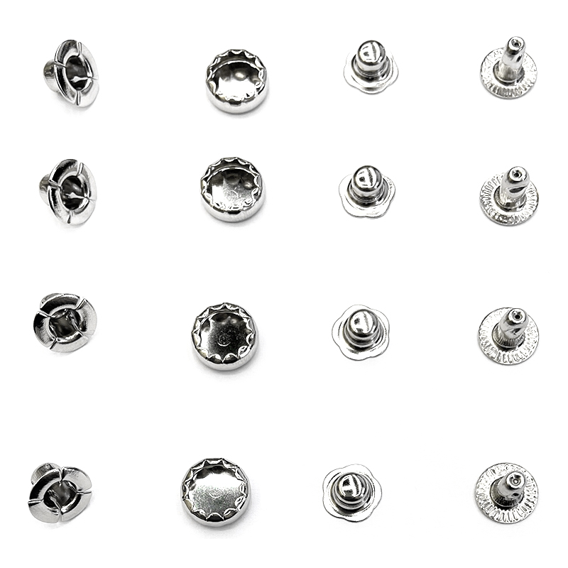 银色金属扣按扣纽扣牛仔裤扣子暗扣衣服扣环圆形钉按扣纽扣子四合扣免缝暗扣子母扣衣服扣环圆形复古梅花款式钮扣详情2