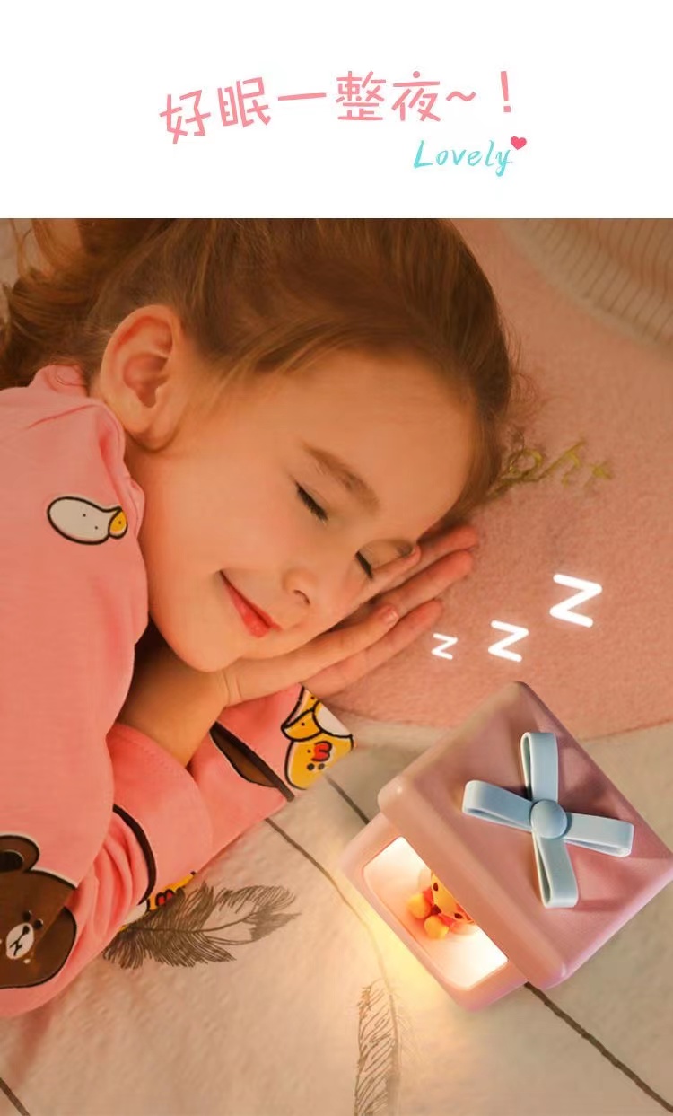 新品小礼盒LED小夜灯床头灯卧室灯充电款儿童房柔光伴睡灯详情7