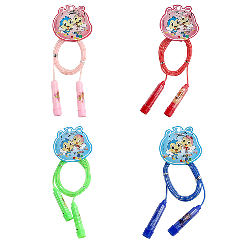 Leikesi LX-724B Rubber 2M Child Jumping Rope Cute Color Plastic Handle Children Outdoor Activities Skipping JumpRope thumbnail
