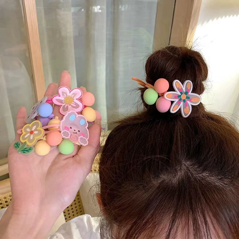 Children's hair tie, cartoon hair tie, no damage to hair, hair tie, hair band, little girl ponytail headwear, baby hair band Specification image