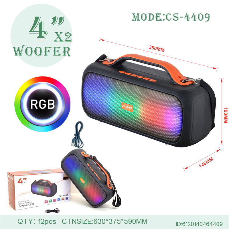 CS-4409 2*4 "series portable speaker Bluetooth wireless audio radio thumbnail