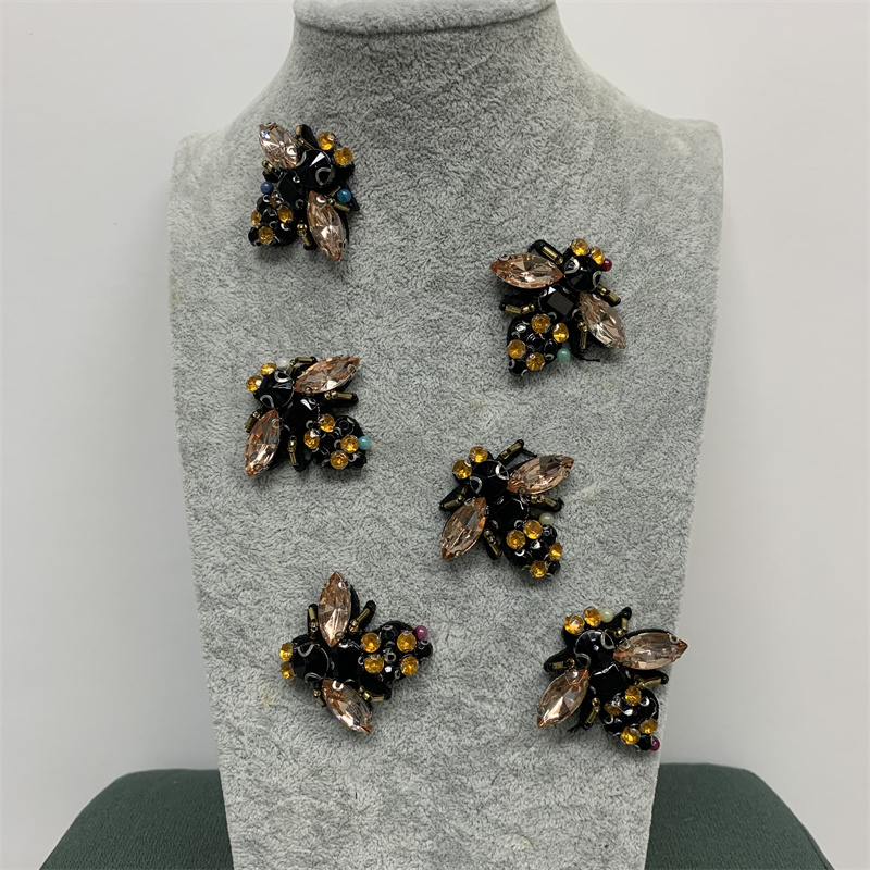 昆虫小蜜蜂刺绣手工布贴 DIY胸针服装服饰配件详情1